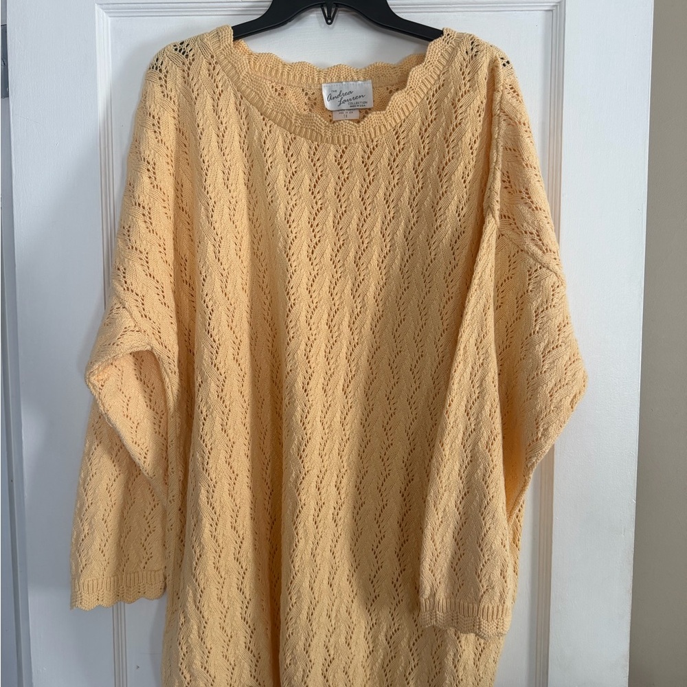 Yellow Sweater 100% cotton plus size women’s sweater